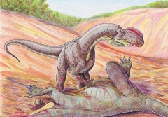 † Dilophosaurus sinensis(vor etwa 199,3 bis 190,8 Millionen Jahren)